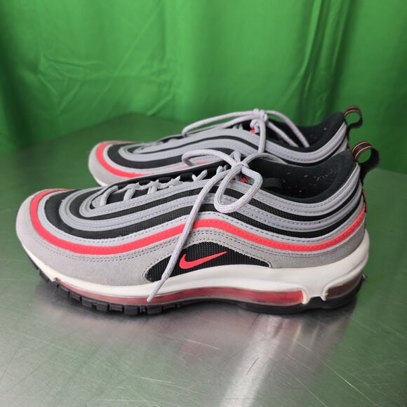 Nike Air Max 97 Wolf Grey/Radiant Red running shoe  - us men's 8 - Picture 1 of 9